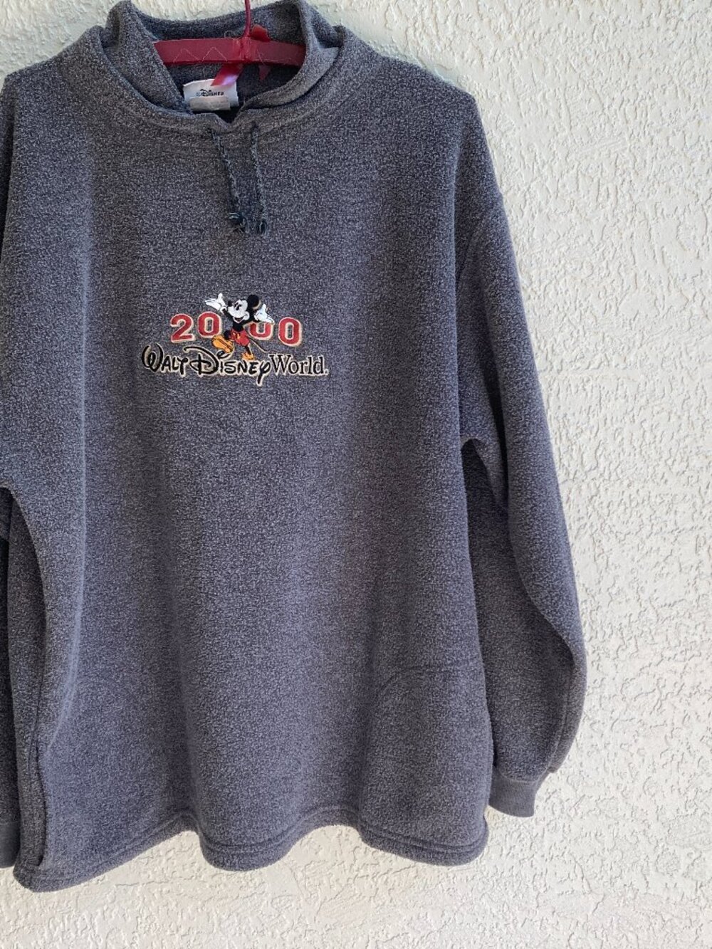 Vintage Disney Jacket Sz L Men Chest 44 USA Gray Pullover